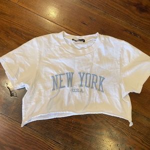 Brandy Melville Cutoff New York Tee